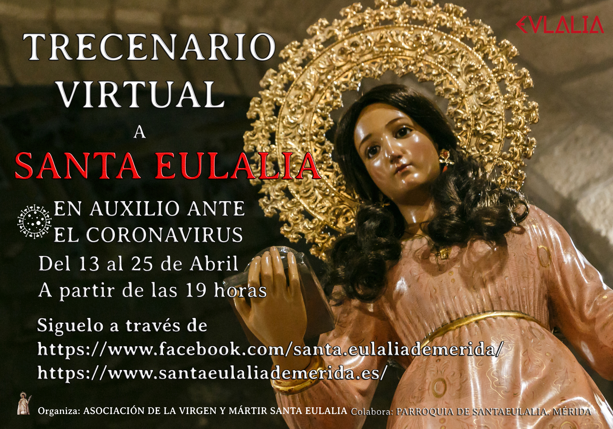 La Asociación de Santa Eulalia pone en marcha un TRECENARIO Virtual