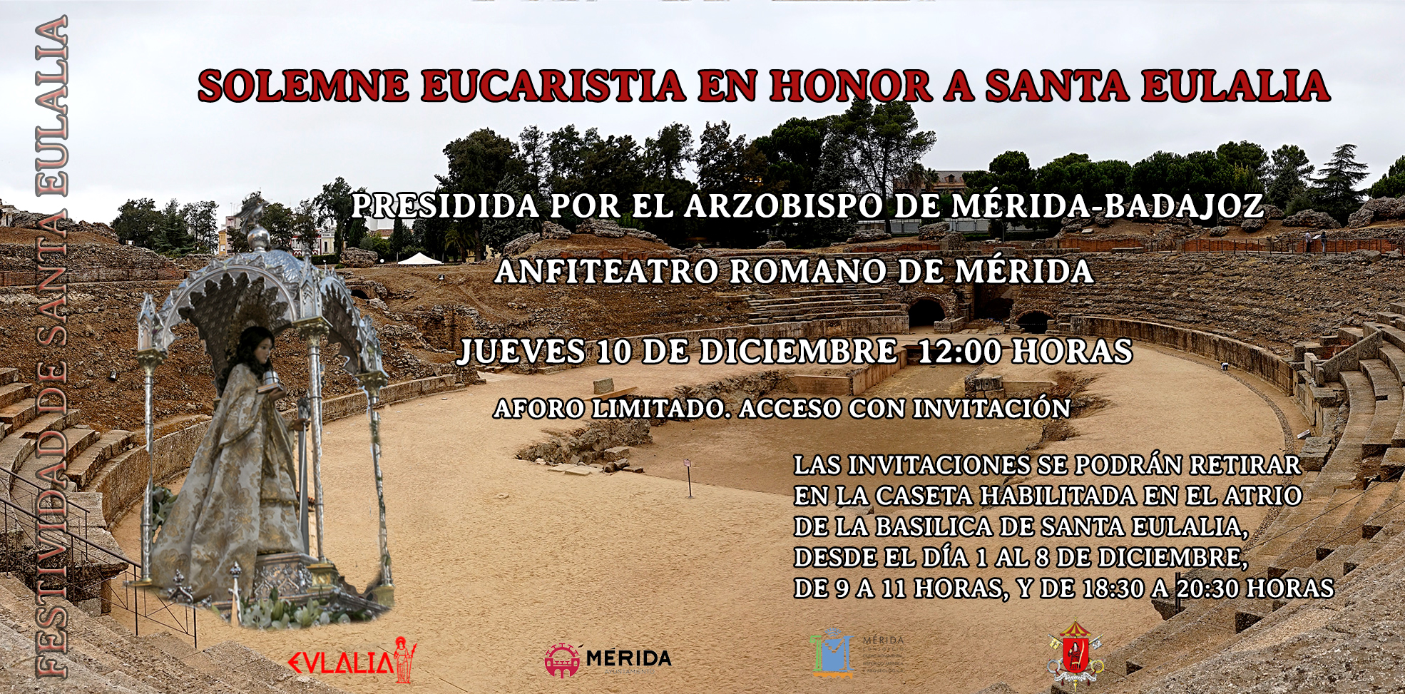 La Festividad de Santa Eulalia se celebrará en el Anfiteatro romano de Mérida