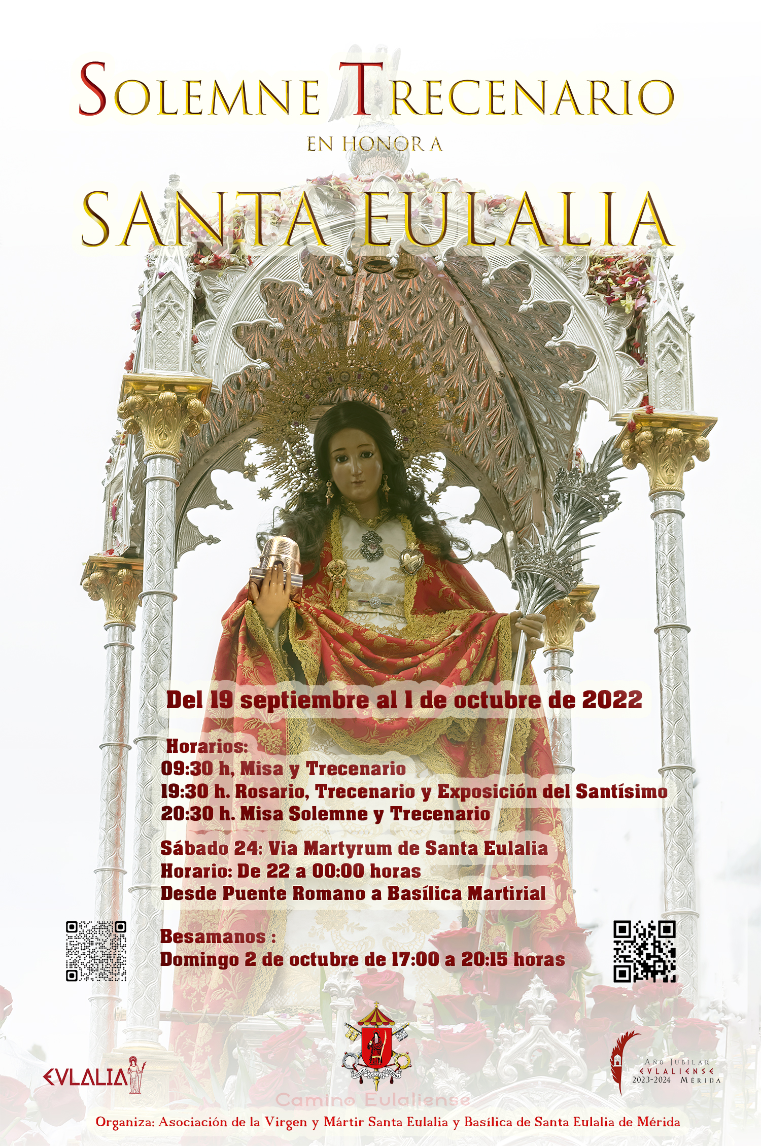SOLEMNE TRECENARIO A SANTA EULALIA 2022