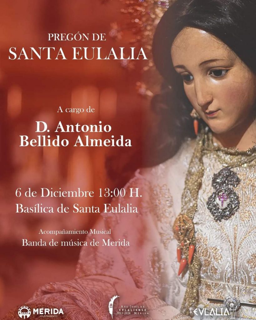 El pregón de Santa Eulalia lo dará D. Antonio Bellido